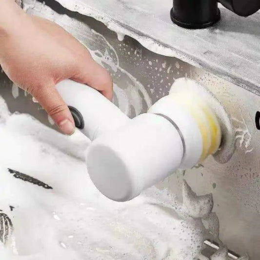 Electric Dust Cleaning Brush White Plastic