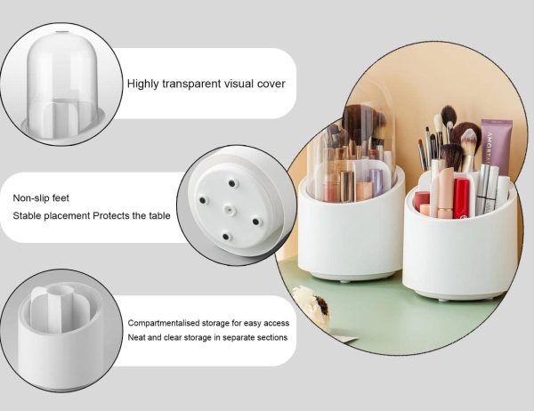 Rotating Makeup Brush Organizer