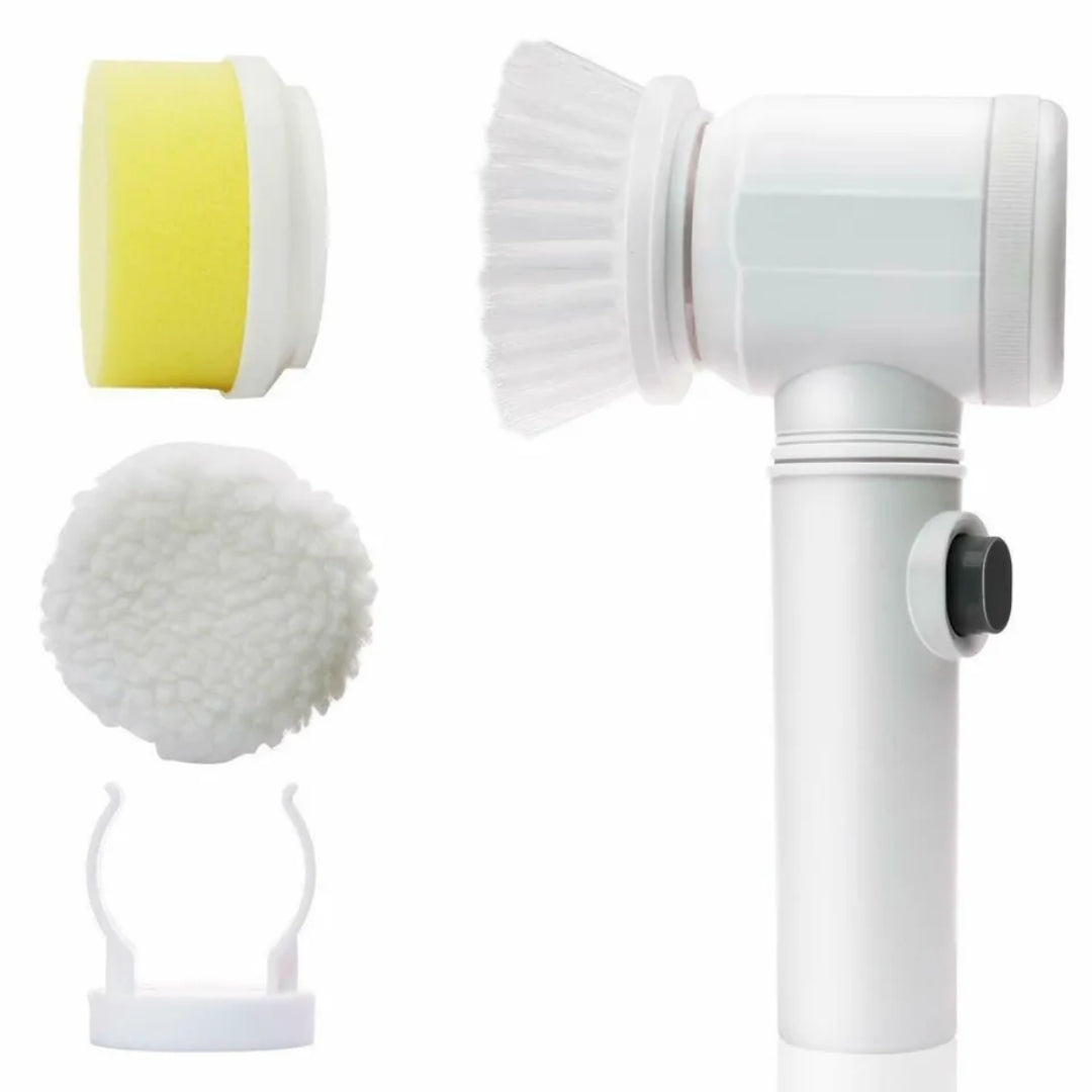 Electric Dust Cleaning Brush White Plastic
