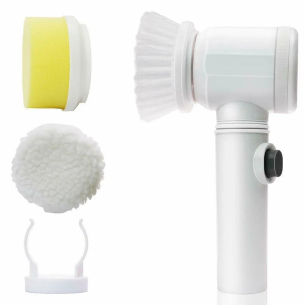 Electric Dust Cleaning Brush White Plastic