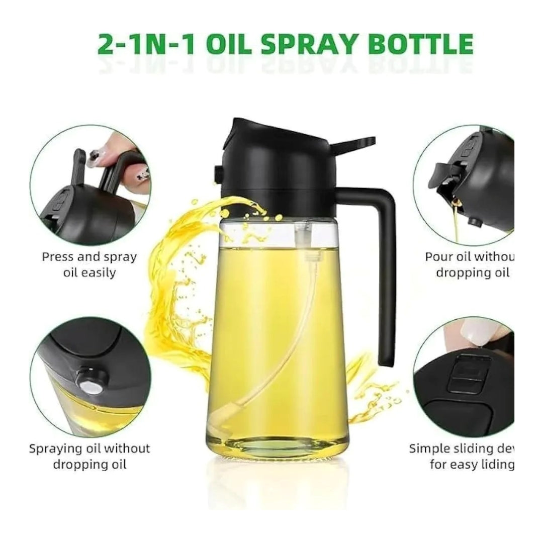 2 IN 1 oil Spray Bottle