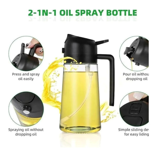 2 IN 1 oil Spray Bottle